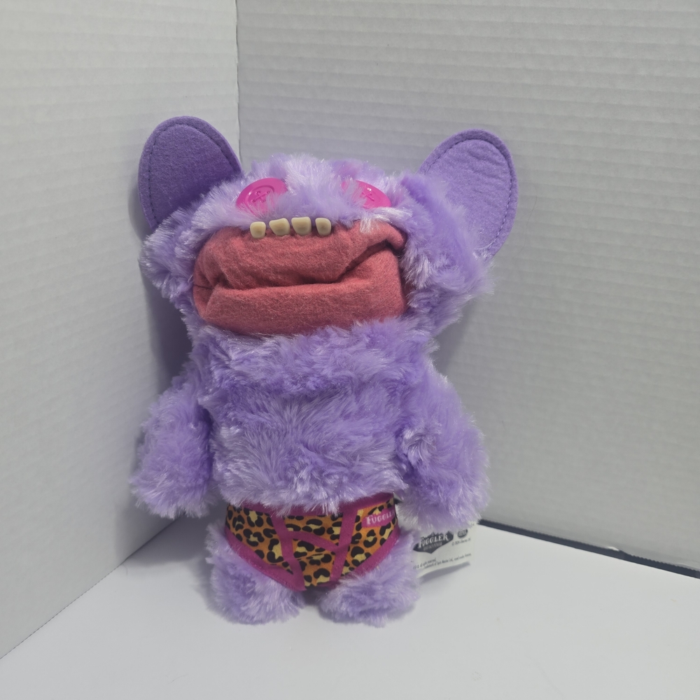 Fuzzy Purple Monster Plush with Pink Accents Fuggler - Picture 2 of 10